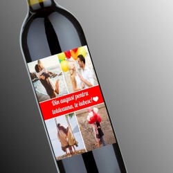 Sticlă de vin personalizată...