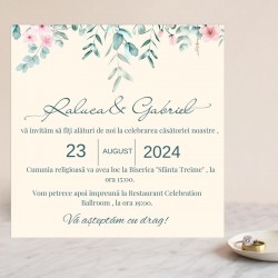 Invitație de nuntă Flowers,...